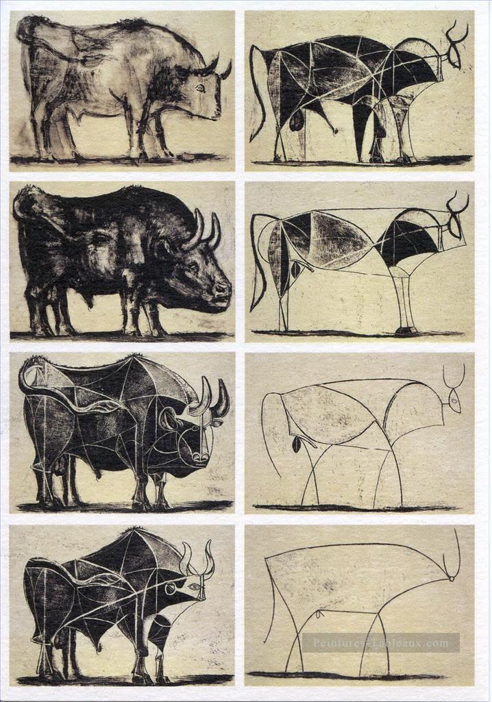 Bull cubiste Pablo Picasso Peintures à l'huile